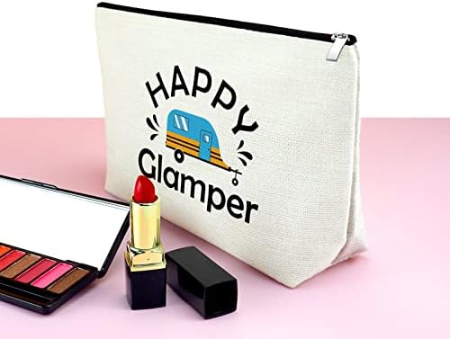 Bag de maquiagem de presente de campista Feliz Camping Camping Presente Camping Amantes Presentes Cosméticos