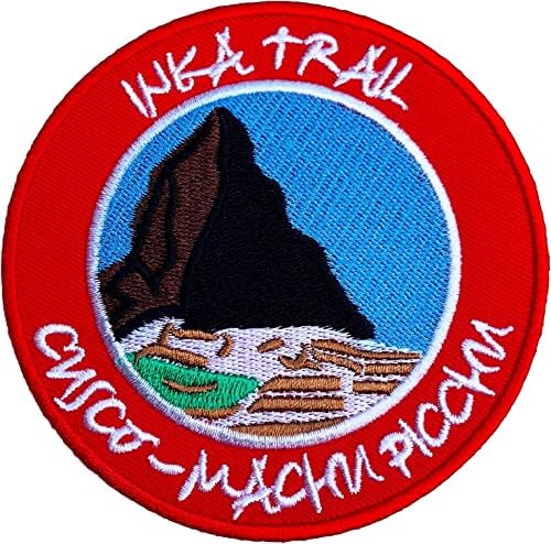 Inca Trail Cusco Machu Picchu Peru Ferro em Patch / Crachá de Trekking bordado de 3,5 polegadas