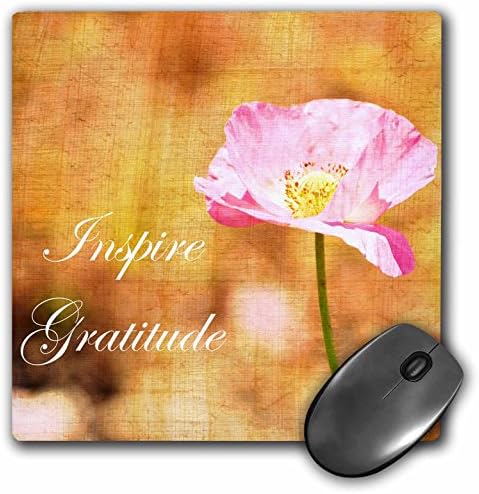 3drose inspiro gratidão flor rosa flor flor, mouse floral mouse pad
