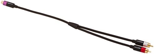 Basics 2-Male a 1 feminino RCA Y-Adapter Splitter Cable-12 polegadas, 10 pacote