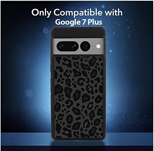 Kanghar compatível com Google Pixel 7 Plus Caso Tire fofo padrão preto leopardo slim anti-arranhão à prova de