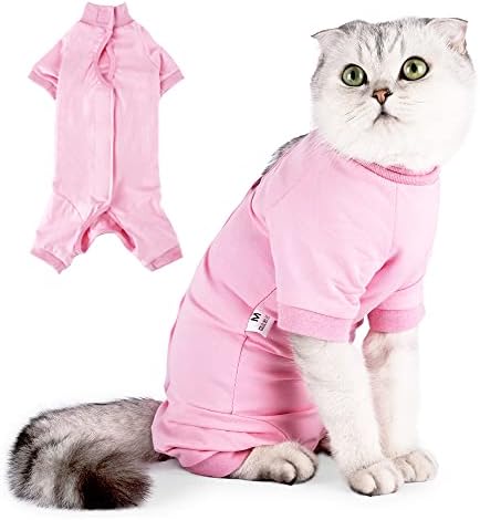 Bignado Professional Cat Surgical Recovery Suit Soft confortável confortável e respirável cone feminino Colo