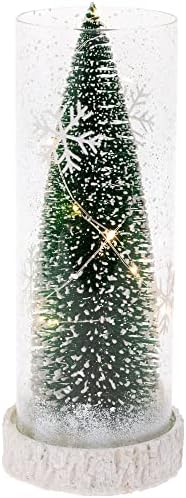 Boston International Christmas Winter Holiday LED Tree Decoration, grande e verde pincel de garrafa verde