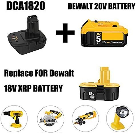 Adaptador de bateria DCA1820 para ferramentas Dewalt 18V 20V, converter para a bateria de lítio