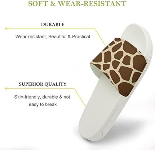 Sandálias de impressão de girafas não deslizam chinelos de dedo do pé para massagem Banho