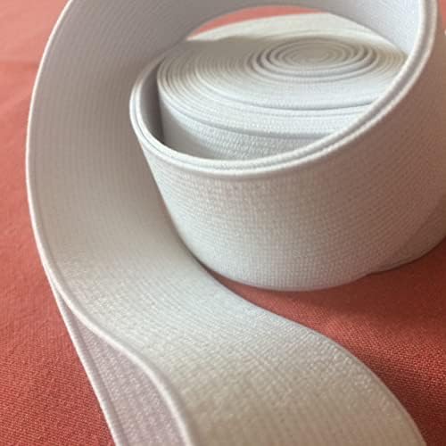 1,5 polegadas x 5yards White costura de costura elástico força alta elasticidade de banda de banda malha