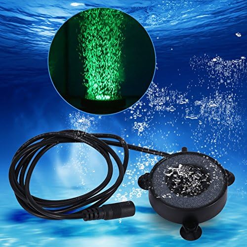 Ndnczdhc 1pc subaquática redonda lâmpada de tanque de peixe 6 LEDs 6 LEDS Bolhas de ar Aquário submersível Kit