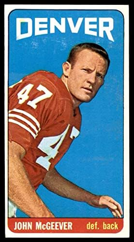 1965 Topps 59 John McGeever Denver Broncos ex Broncos Auburn