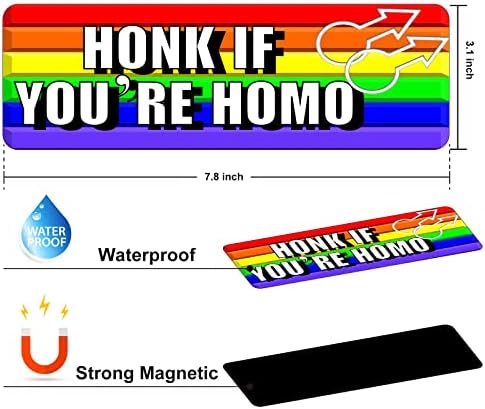 Gay Pride Funny Magnet Bumper Adtenhor, Rainbow Pride Prank Sign Magnetic para o adesivo de ímã reutilizável de