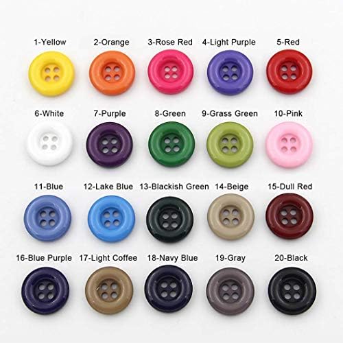 Botões de resina multicolor Wanana 0,6 ''-1,5 '