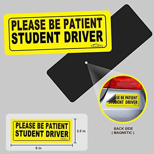 Carbato Driver do aluno Magnet Magnet Sign Placa de para -choque de veículo - VEÍCULO DE VEÍCULO SILTE REFERÊNCIO