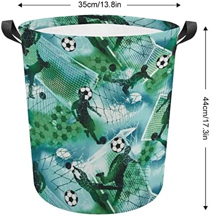Jogadores de futebol de futebol cesto de lavanderia cesto de roupa de lavanderia de lavanderia bolsa de armazenamento