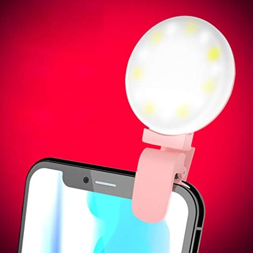 Hemobllo Mini Phone Small Selfie Ring Light Light Telefone portátil LED clipe de luz sobre luz de selfie para