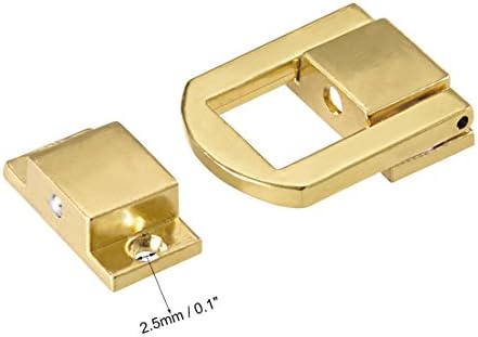 Uxcell Toggle Catch Lock, Has de ouro retro decorativo de 31 mm com parafusos para trava do tronco