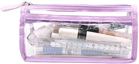 Funnidade Live Transparent PVC Lápis Pen Organizer Saco de maquiagem cosmética, bolsa de caixa