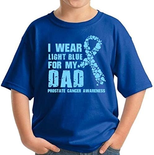 Pekatees Camiseta de câncer de camisa de conscientização sobre câncer de próstata para crianças