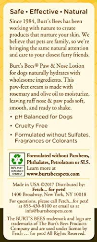 Burt's Bees for Dogs Paw e Loção de Pata Naturais com Rosemary e Azeite | Loção suave para todos os cães