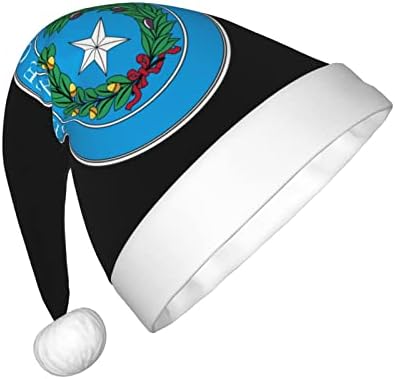 Cxxyjyj o selo do estado do texas santa chapéu infantil chapéu de Natal de Natal para o Natal do ano