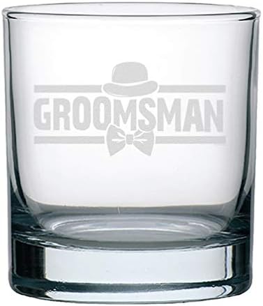 Veracco Groomsman Whisky Glass Funnygift para alguém que adora beber favores de festa de bacharel
