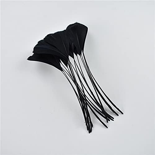 50 PCS Feathers de faisão preto para artesanato decoração de festa de casamento galo de ganso Avestruz