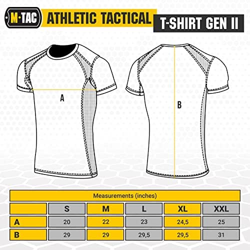 T-shirt tática atlética M-TAC Gen.2-camiseta militar de poliéster respirável com painéis de patch em
