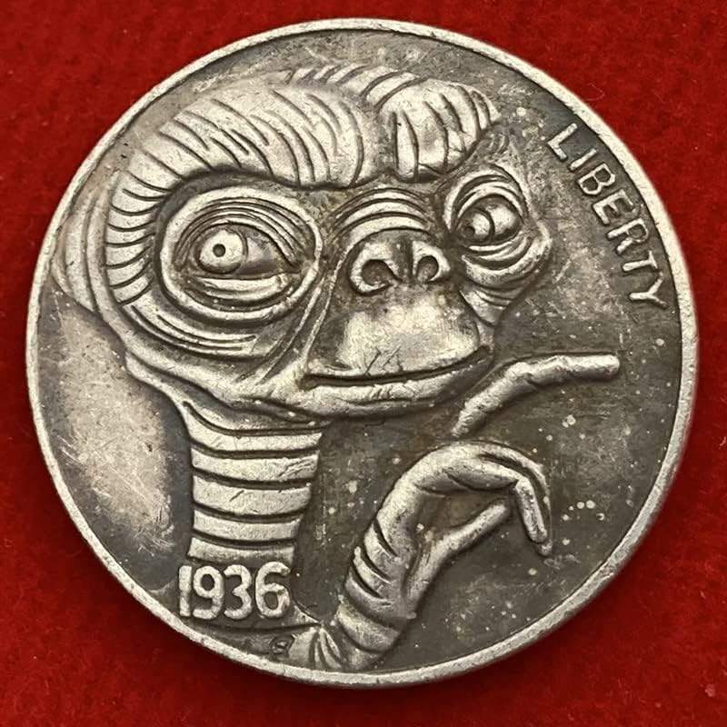 1936 Alien Antique Copper Silver Comemoration Coin Collection 20mm Medalha comemorativa de moeda