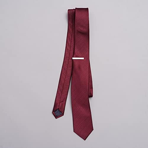 Gravata de gravata magina, cor, cor sólida, voto em espinha de peixe, 2,5 x 58 polegadas