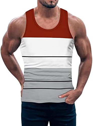 Tank top masculino de algodão de algodão top casual top casual mass massagem gráfica de verão sem mangas praia
