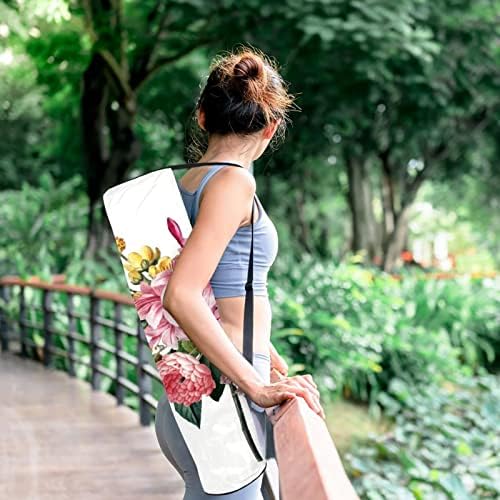Yoga Mat Bag Exercício de ioga Mate Bolsa Flor Floral Spring, 6,7x33.9in/17x86 cm O saco de