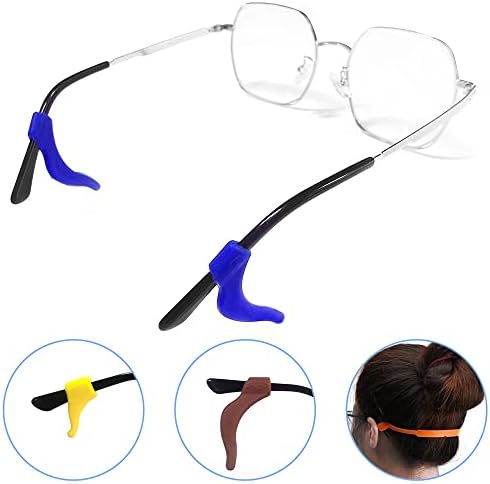 Senhai 9 PCs Anti-deslizamento de vidros de silicone tiras, óculos de retenção de óculos macios para crianças