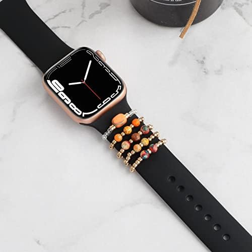 Anéis decorativos elásticos loops compatíveis com encantos de banda de relógio Apple 38mm 40mm