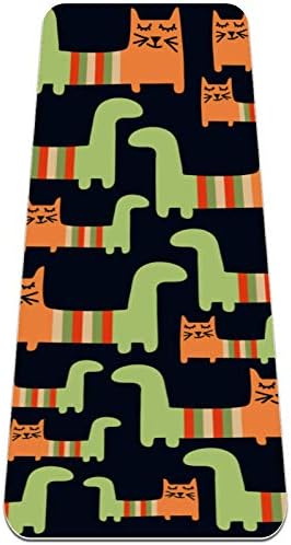 Siebzeh gatos fofos padrão premium grossa yoga mat para a saúde de borracha e fitness de maque