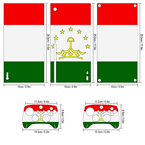 Bandeira do Tajiquistão Xbox Seriesx Console e Skins de controlador