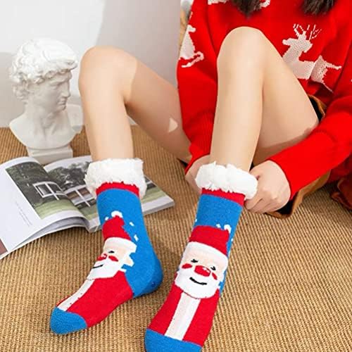 Decorações de Natal da Galpada 1 par de meias confortáveis ​​de inverno meias quentes
