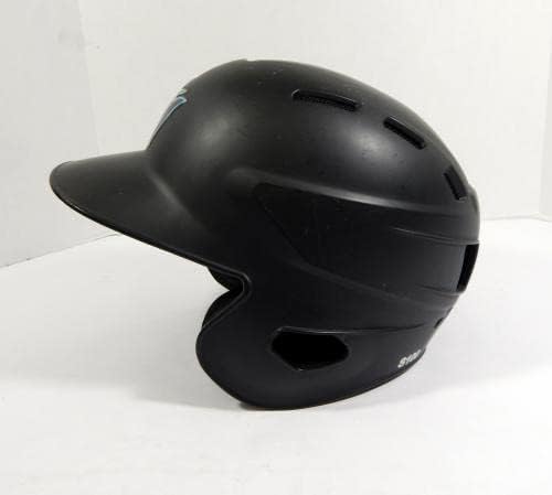 Miami Marlins Anthony Game usou capacete preto com guardas de ouvido 7 1/4 DP45043 - MLB Game Usado Capacetes