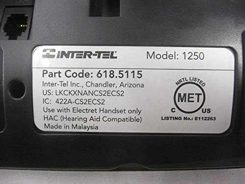 Mitel 1250 LR5829.06200 8 BOTTON Telefone digital