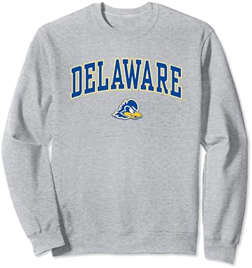 Delaware Fightin 'Blue Hens Arch Over Heather Grey Sweatshirt