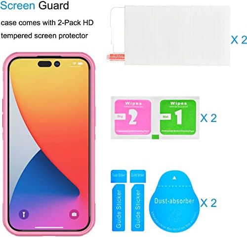 Caso Tekcoo Compatível para iPhone 14 Plus | 6,7 polegadas | 2022 | 2 x Protetor de tela de vidro temperado |