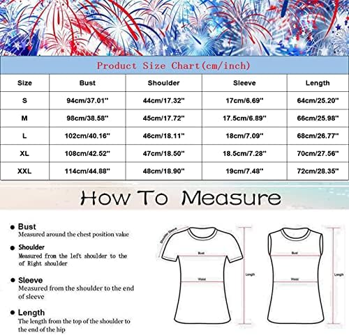 2023 Womens America Flag tshirt 4 de julho Tshirt Casual Crew Neck Manum Summer Tops Tops de túnica casual