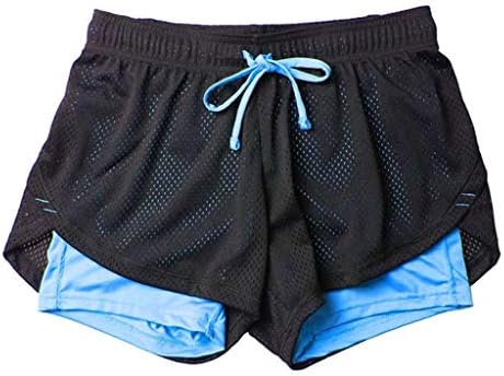 Bagelise shorts esportivos femininos esvaziados com calças curtas de seca rápida ao ar livre de calça