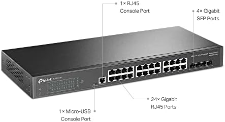 TP-Link TL-SG3428 | 24 Port Gigabit Switch, 4 slots de SFP | OMADA SDN Integrado | L2+ Smart Managed | IPv6