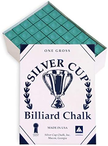 Silver Cup Pool Cue Billiard Premium Galk - One Gross - 144 PCs - Verde