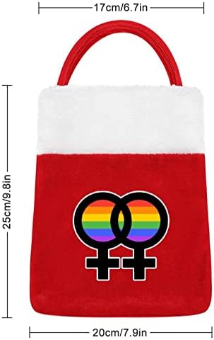 Bolsa de símbolos lésbicas bolsa de luxo saco de natal para ornamentos festivos