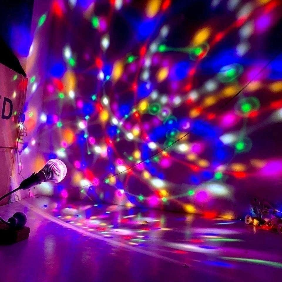 Luz de bola mágica rotativa colorida, luzes de discoteca em rotação colorida, Bola de discoteca de Luzes