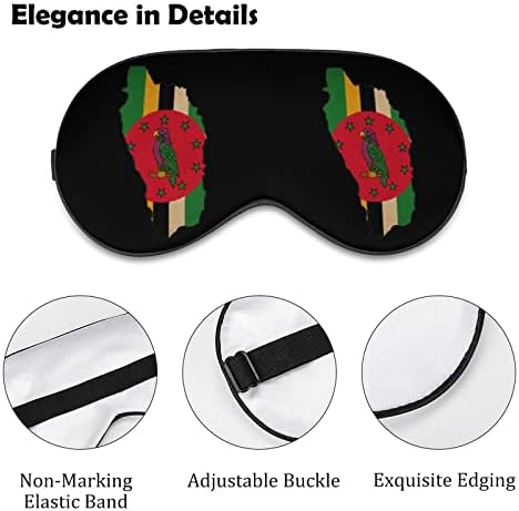 Dominica mapa sinalizador máscara do sono macia máscara ocular portátil com cinta ajustável para