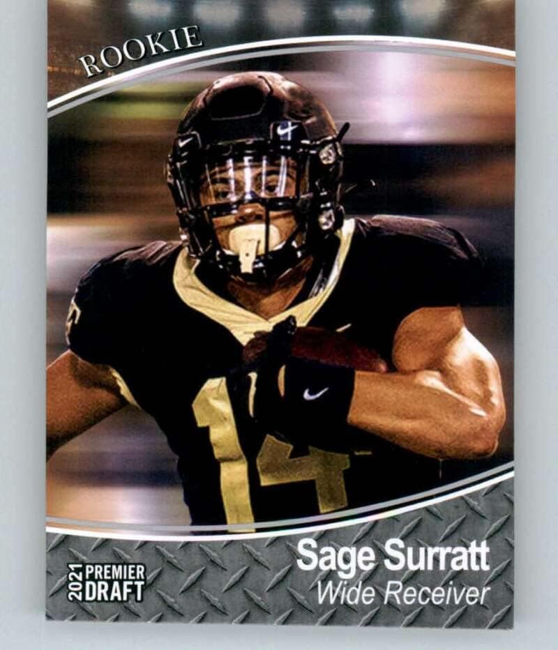 2021 Sage Hit Premier Draft Silver 15 Sage Surratt RC RC Wake Wake Forest Demon Deacons Cartão de Futebol