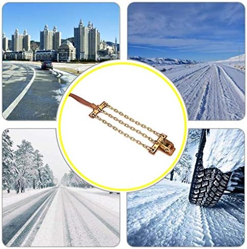 Correntes de neve aohmg para pneus de carro, cadeias de emergência portáteis ajustáveis ​​universais cabos