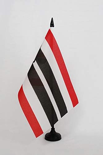AZ Flag Arapaho Tribe Tabela Bandeira 5 '' x 8 '' - Arapahos Desk Bandeira 21 x 14 cm - Beck de plástico preto