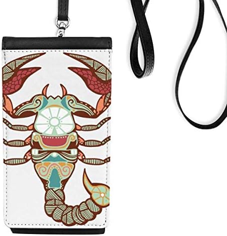 Scorpio Constellation Zodiac Symbol Phone Cartet Burse pendurada bolsa móvel bolso preto bolso
