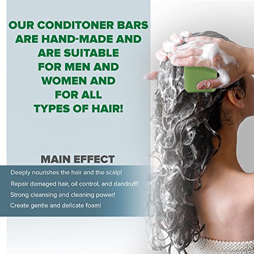 Sabão de cabelo de barra de condicionador sólido - barras de condicionamento natural e vegano para